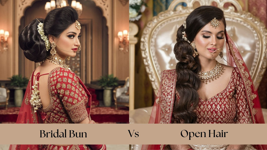 Bridal Bun vs Open Hairstyle: What to Wear & When by PepaBai