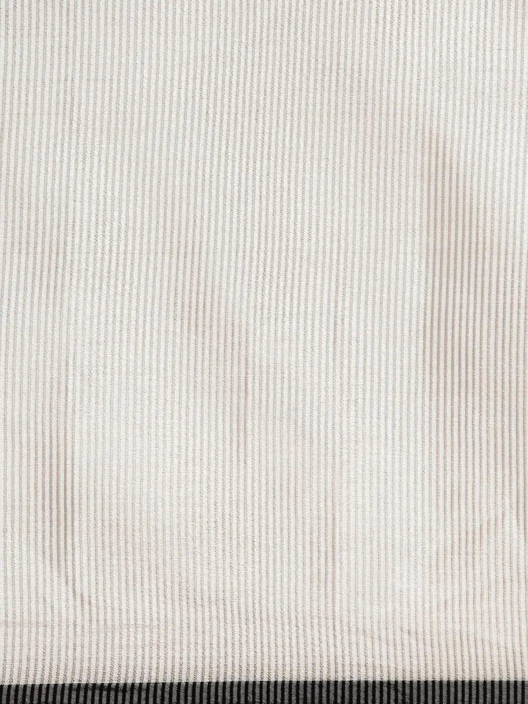 Grey-Black Plain Tissue Saree With Embroidery Work with Blouse Piece - PepaBai